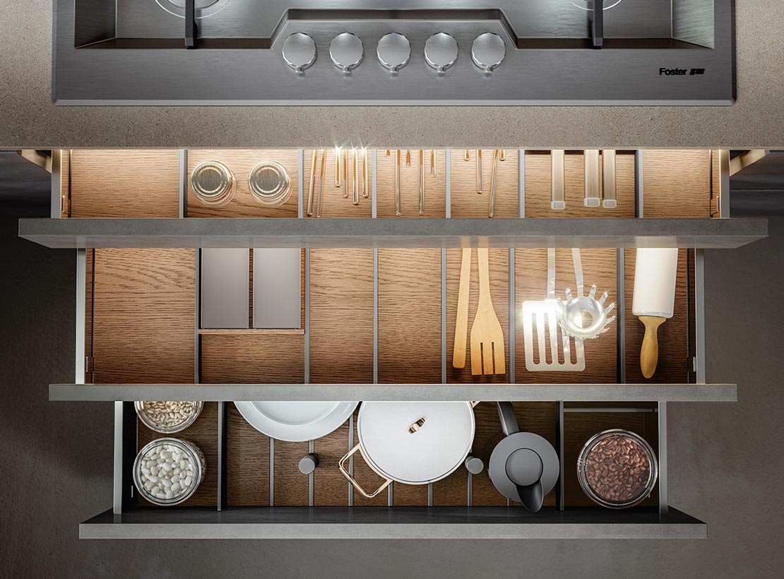 Organizer per cassetti cucina - diotti.com  Cucine, Cucine italiane,  Organizzazione cucina