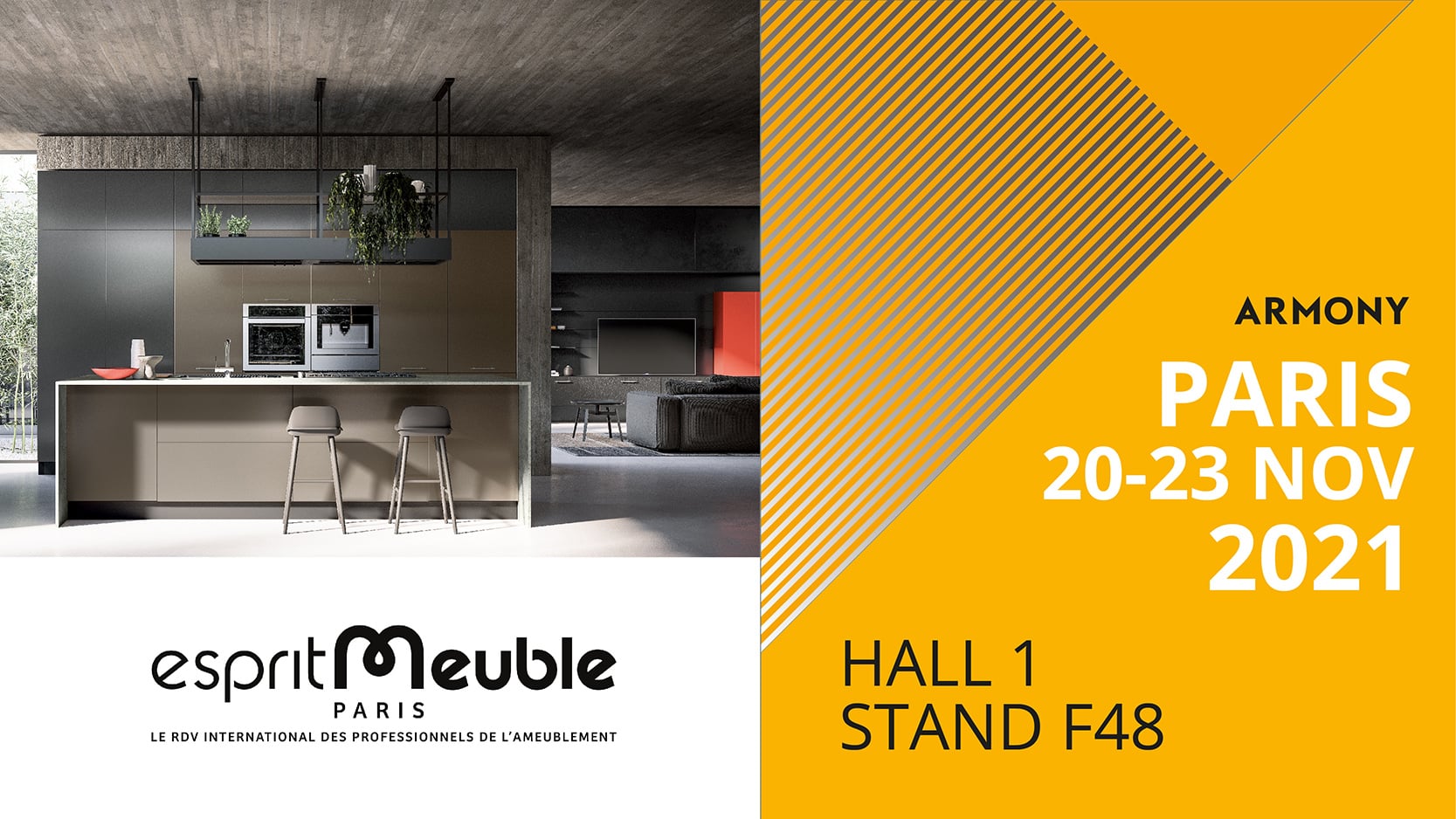 At a four day event, the over 43,000 m2 of Esprit Meuble bring together reunites interior designers and furniture professionals in Paris.