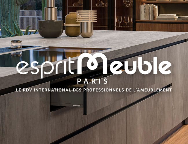 Dal 19 al 22 novembre alla fiera dell’arredo di Parigi “Esprit Meuble” per presentare al mercato internazionale le novità di Armony Cucine.